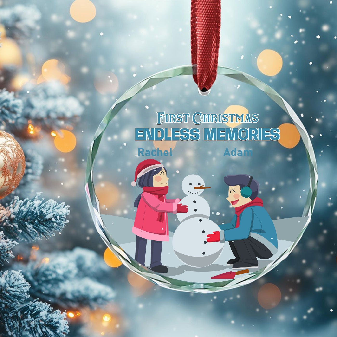 First Christmas, Endless Memories | Cherish the Magic of New Traditions | Glass Ornament